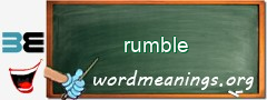 WordMeaning blackboard for rumble